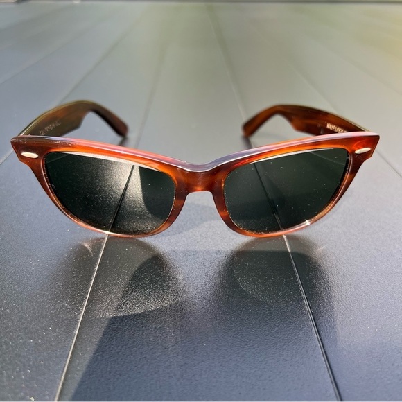 RARE VTG RAY BAN B & L WAYFARER II Tortoise Shell G15 Lens USA Sunglasses OS - Picture 12 of 16